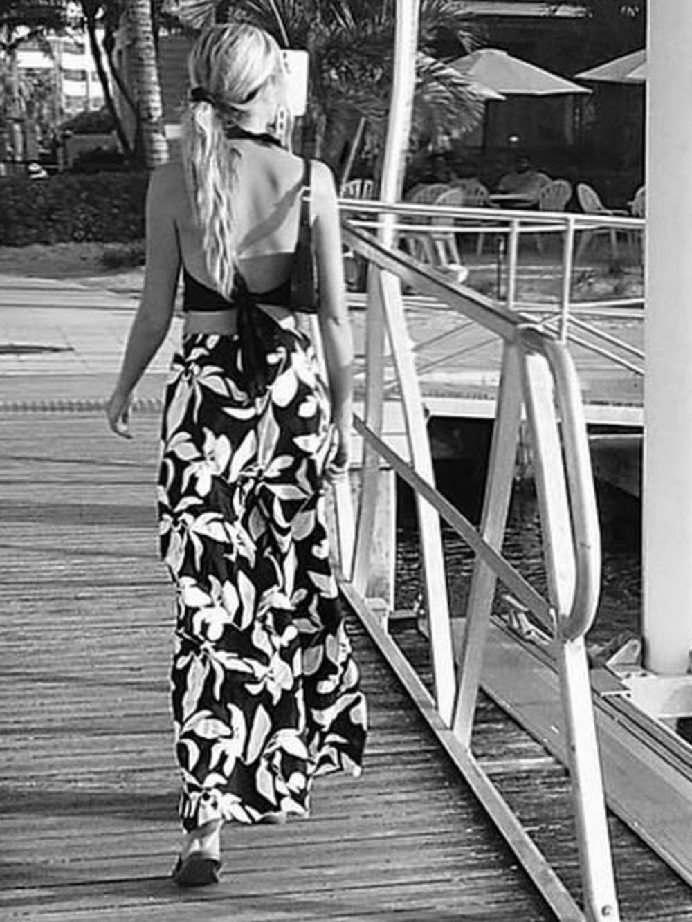 Halter open back jumpsuit